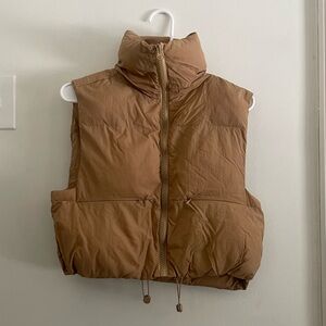 Tan Puffer Vest